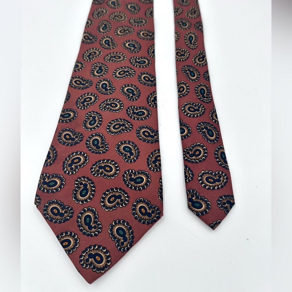 Liberty of London Rust Brown Bubble Paisley Tie